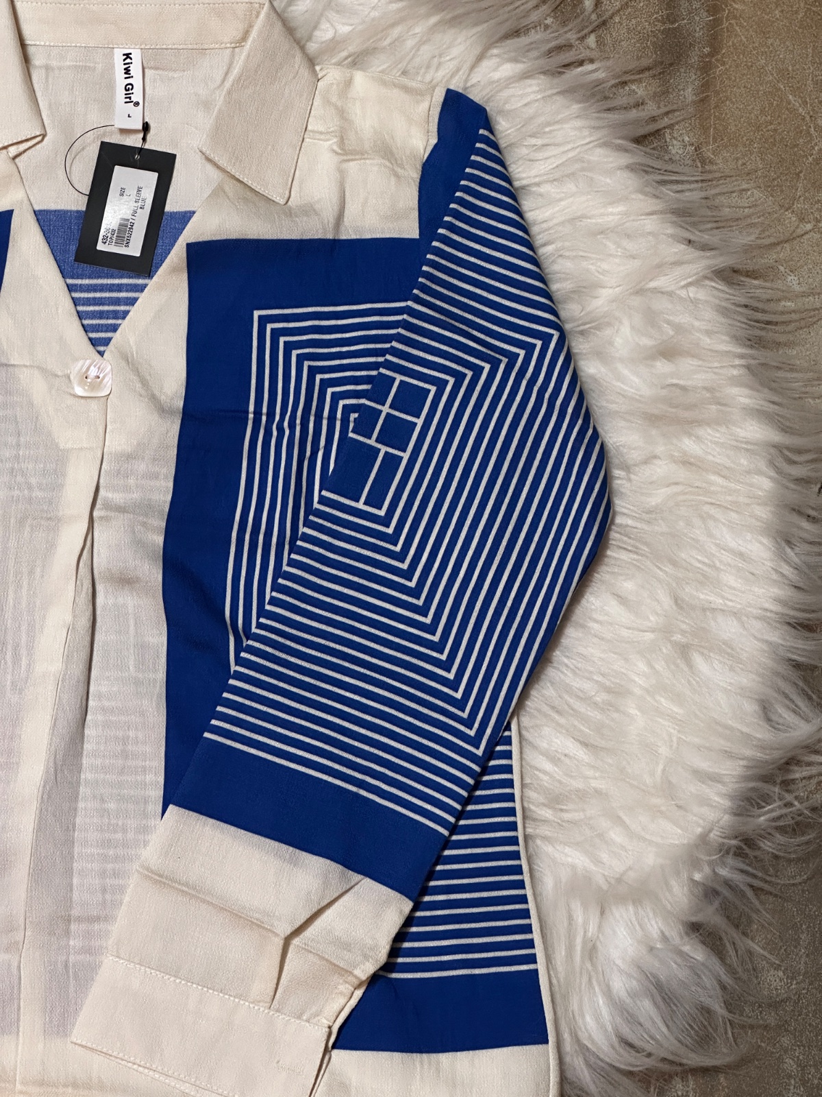 Blue Geometric Shirt