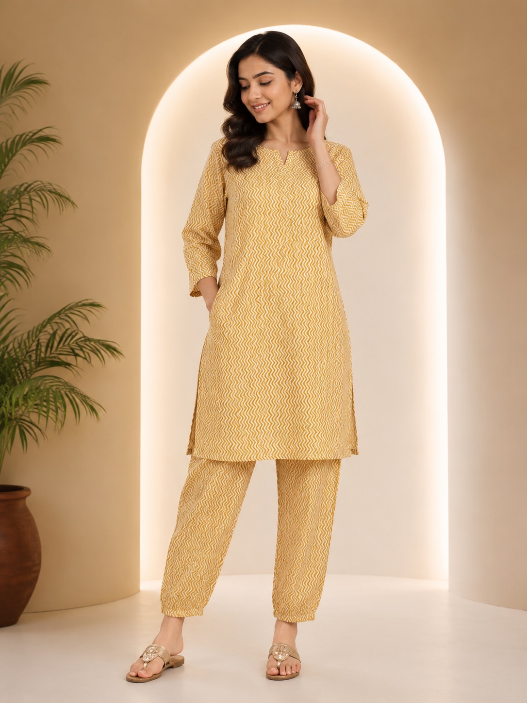 Yellow ZigZag Cord Set
