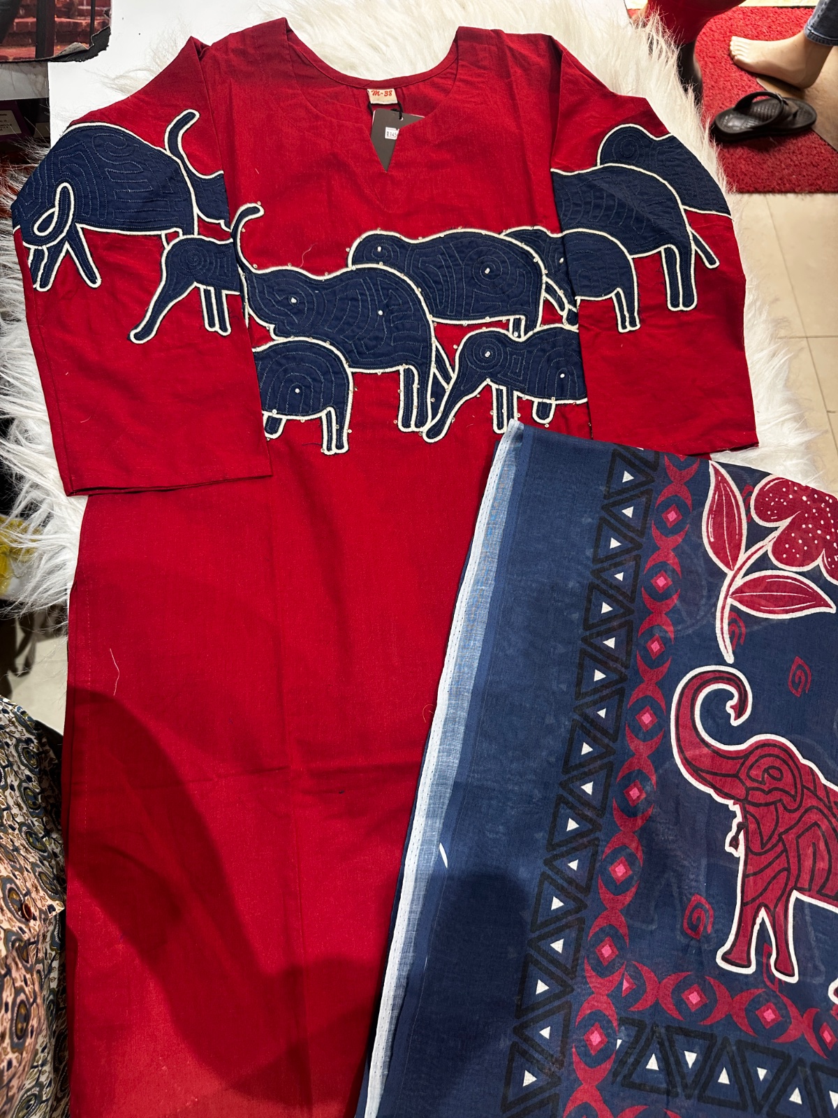 Elephant patchvala Cotton suite view 4