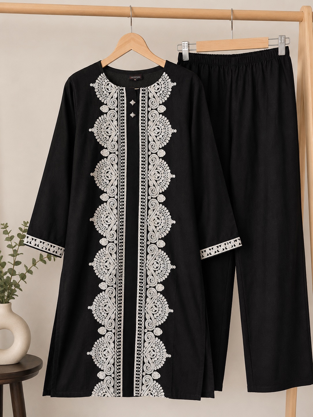 Black Thread work Kurta set